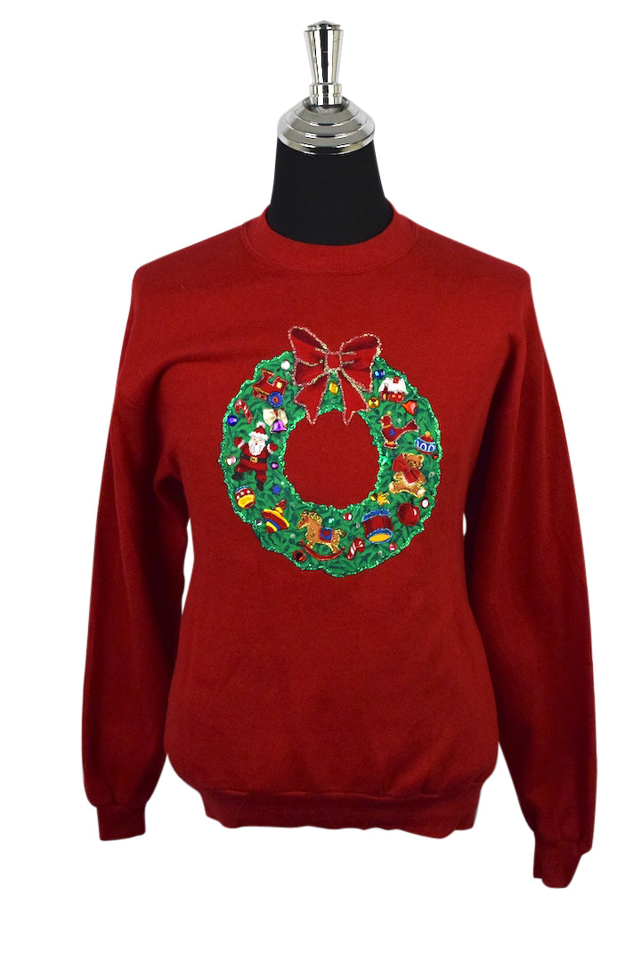 80s/90s Christmas Wreath Sweatshirt