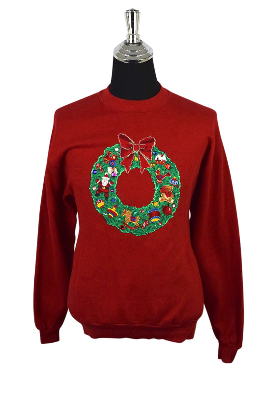 80s/90s Christmas Wreath Sweatshirt