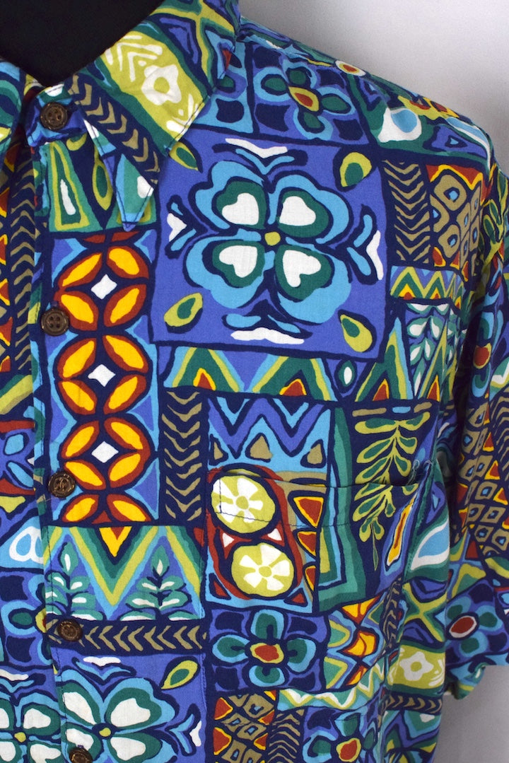 Abstract Print Hawaiian Shirt