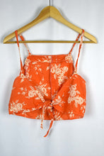 Load image into Gallery viewer, Reworked Orange Tie-Up Top
