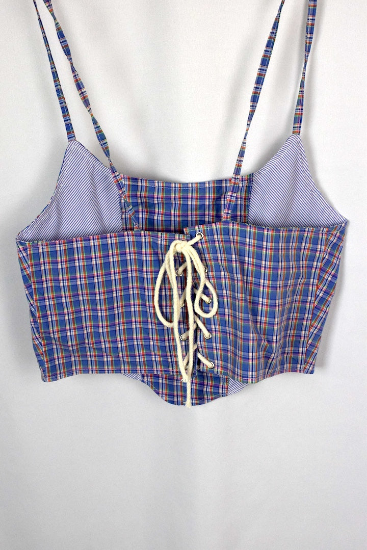 Reworked Ralph Lauren Brand Corset Style Top