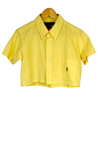 Reworked Crop Ralph Lauren Brand Top