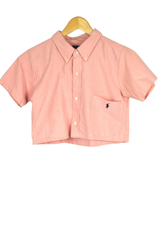 Reworked Crop Ralph Lauren Brand Top