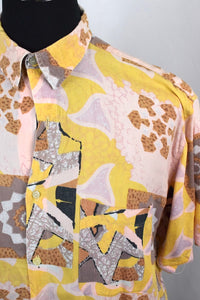 Pink Abstract Print Shirt