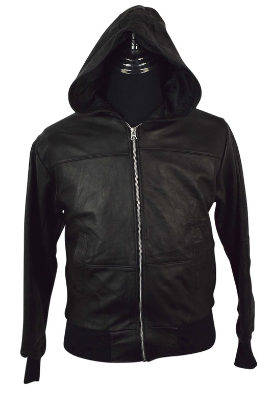 Reworked Black Leather Jacket
