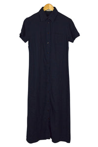 Navy Checkered Dress
