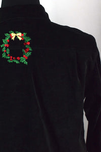 Christmas Wreath Velvet Shirt