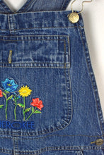 Load image into Gallery viewer, Floral Denim Overalls
