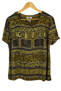 Abstract Striped Pattern Top