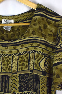 Abstract Striped Pattern Top