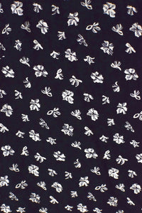 Reworked Black Floral Print Dress