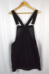 Black Denim Overall Dress