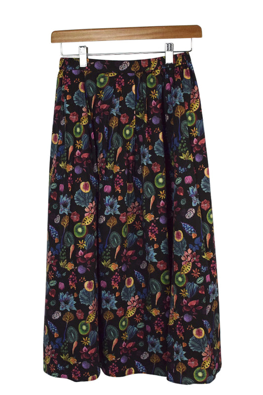 Floral Fruit Print Skirt