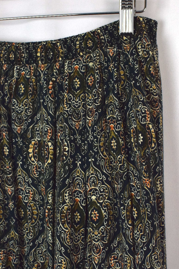 Abstract Print Skirt