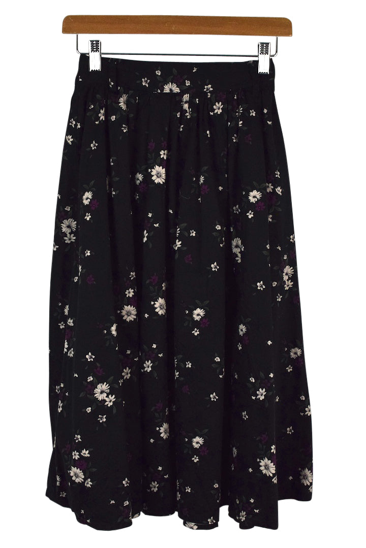 Reworked Floral Print Skirt