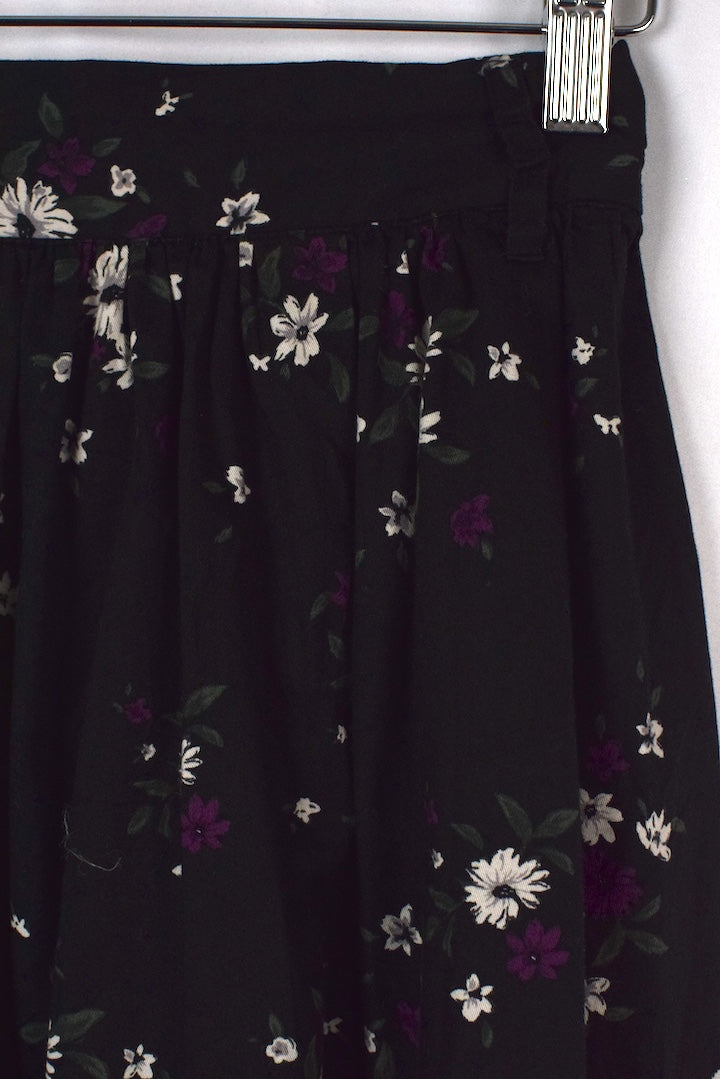 Reworked Floral Print Skirt
