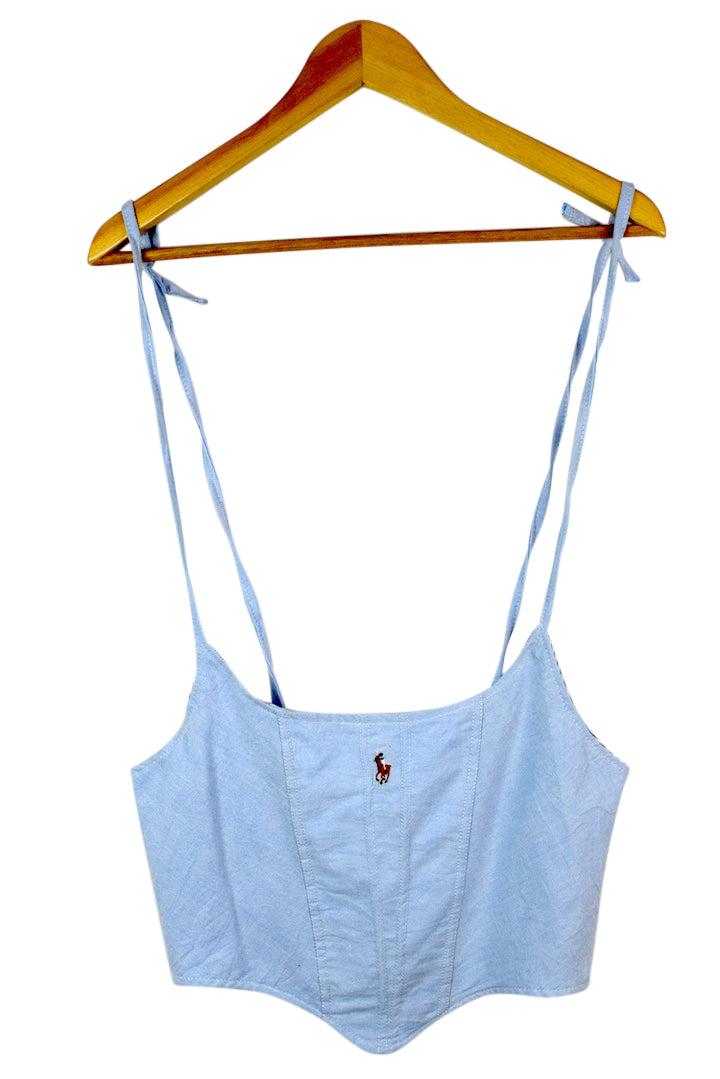 Reworked Ralph Lauren Brand Corset Style Top