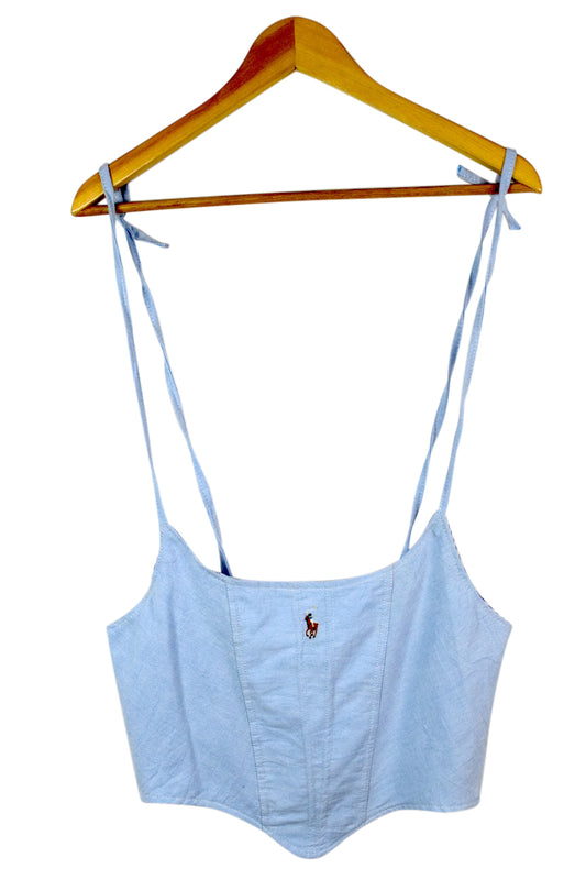 Reworked Ralph Lauren Brand Corset Style Top