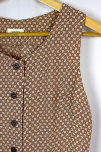 Polka Dot & Cross Print Dress