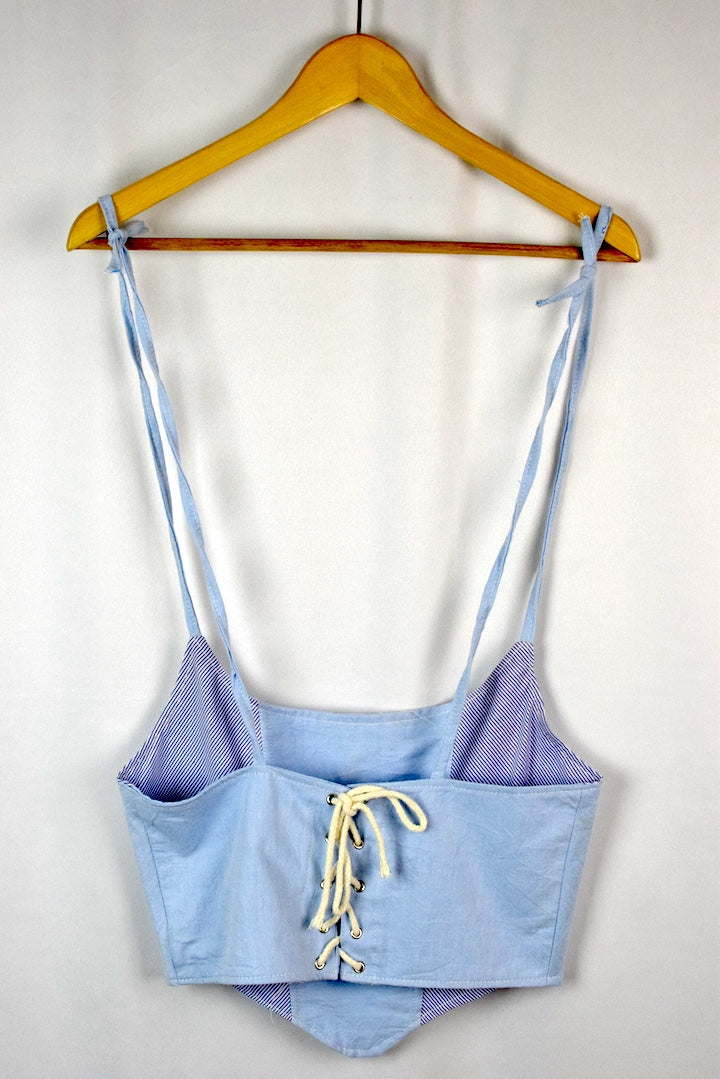 Reworked Ralph Lauren Brand Corset Style Top