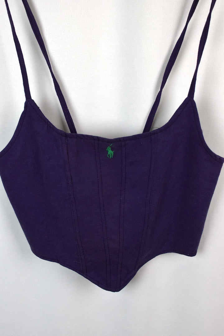 Reworked Ralph Lauren Brand Corset Style Top