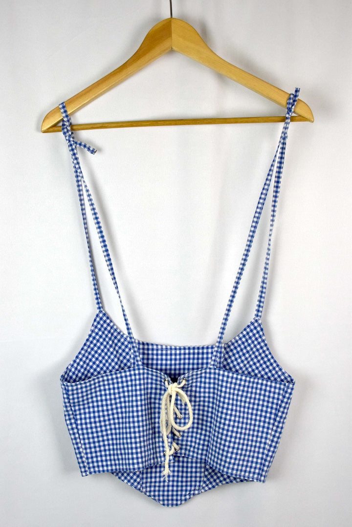Reworked Ralph Lauren Brand Corset Style Top