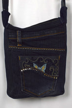 Load image into Gallery viewer, Reworked Denim Sling Bag

