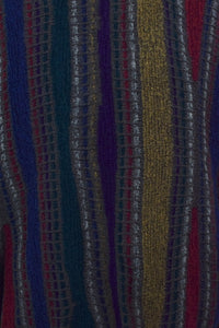 Multicoloured Striped Pattern Knitted Jumper