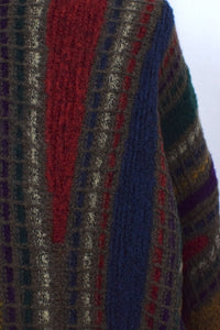 Multicoloured Striped Pattern Knitted Jumper