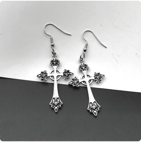 Gothic Cross Earrings