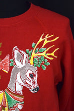 Load image into Gallery viewer, 80s/90s Carousel Reindeer Sweatshirt
