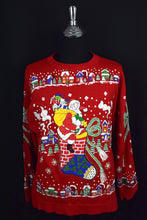 Load image into Gallery viewer, 80/90s Stocking Santa Sweatshirt
