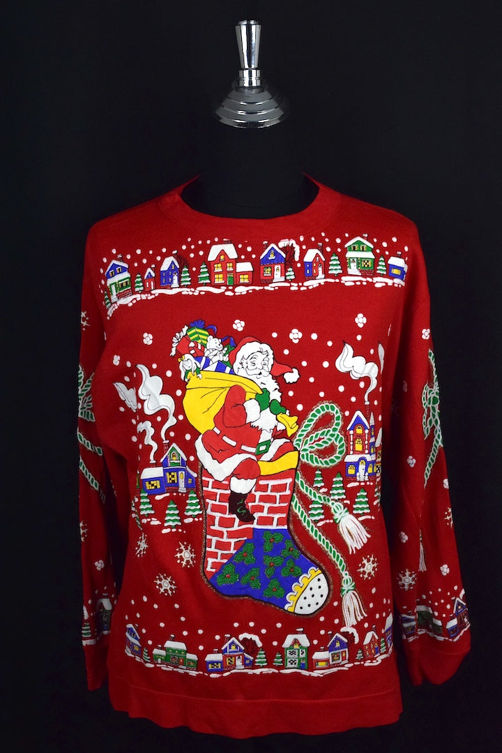 80/90s Stocking Santa Sweatshirt