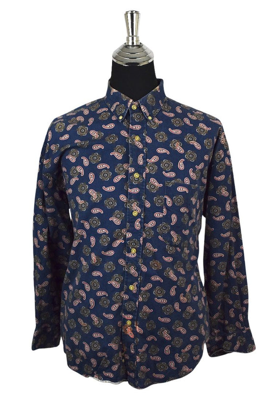 Navy Paisley Print Shirt