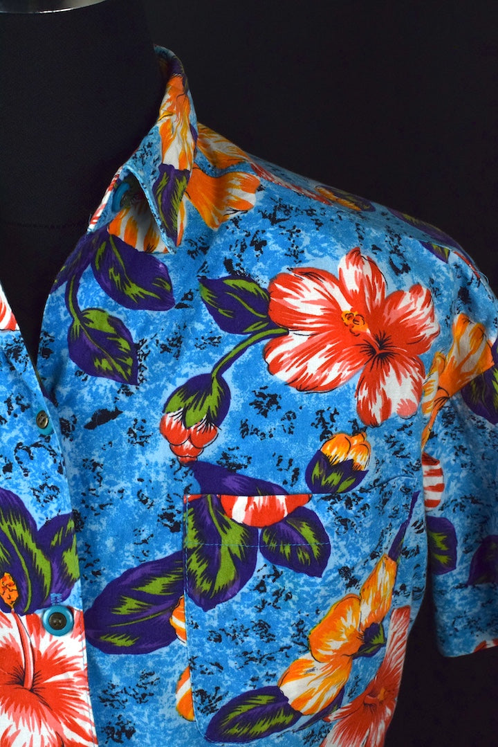 Hawaiian Print Blouse