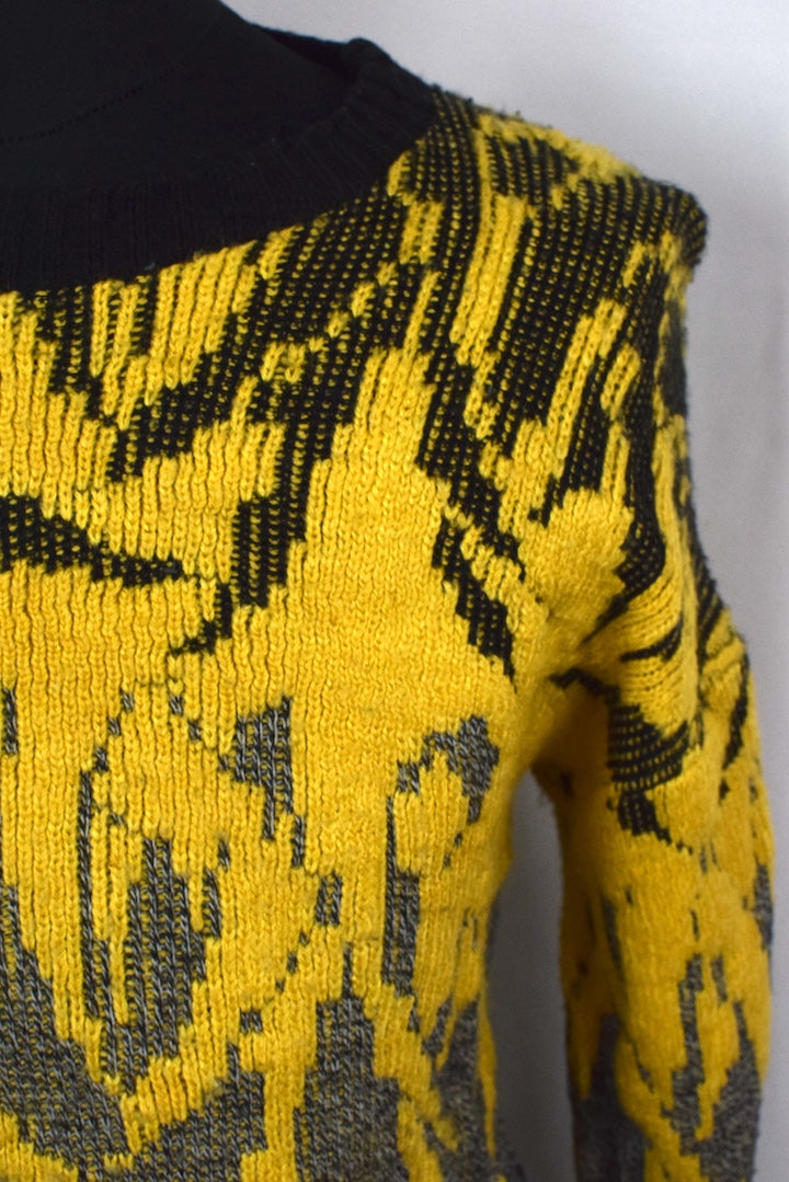 90s Abstract Splash Knitted Jumper