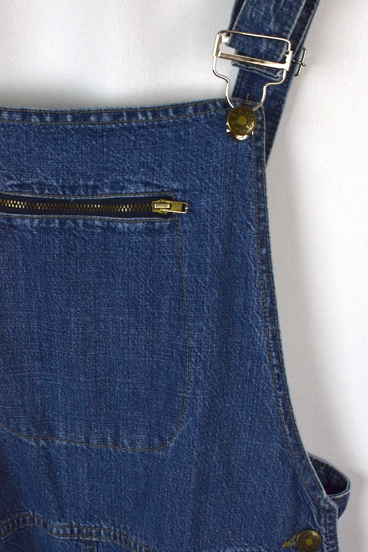 Bib and Brace Long Denim Overalls