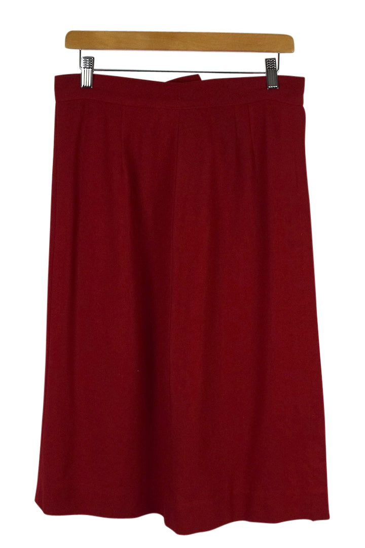 Ladies Red Wool Skirt