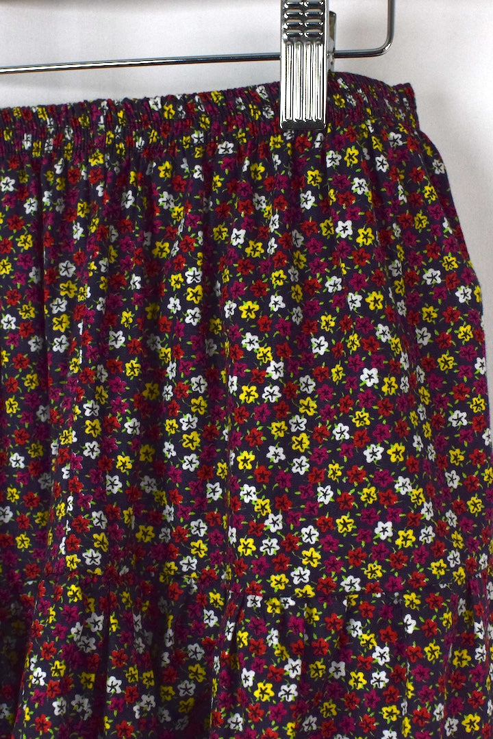 Reworked Floral Print Skirt