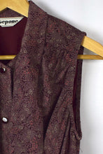 Load image into Gallery viewer, Reworked Maroon Abstract Print Dress
