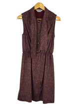 Load image into Gallery viewer, Reworked Maroon Abstract Print Dress
