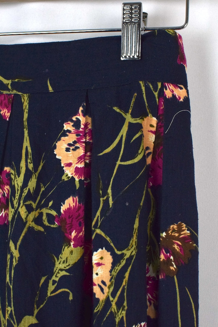 Reworked Floral Print Skirt
