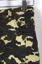 Load image into Gallery viewer, Reworked Camo Print Denim Skirt
