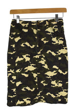 Load image into Gallery viewer, Reworked Camo Print Denim Skirt
