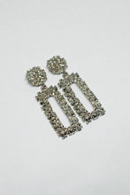 Load image into Gallery viewer, Textured Circle and Large Rectangle Earrings
