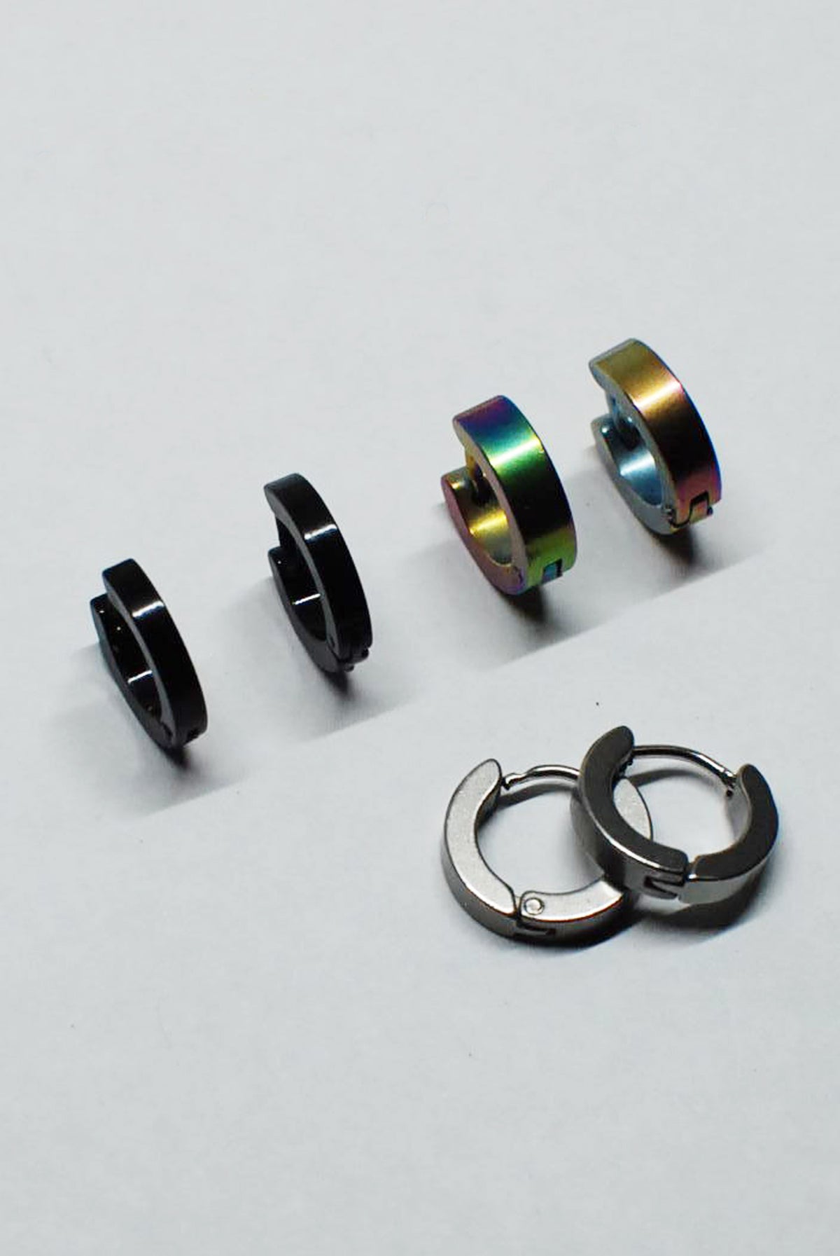 Punk Rock Stainless Steel Small Hoops