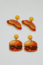 Load image into Gallery viewer, Hot Dog/Hamburger Stud Earrings
