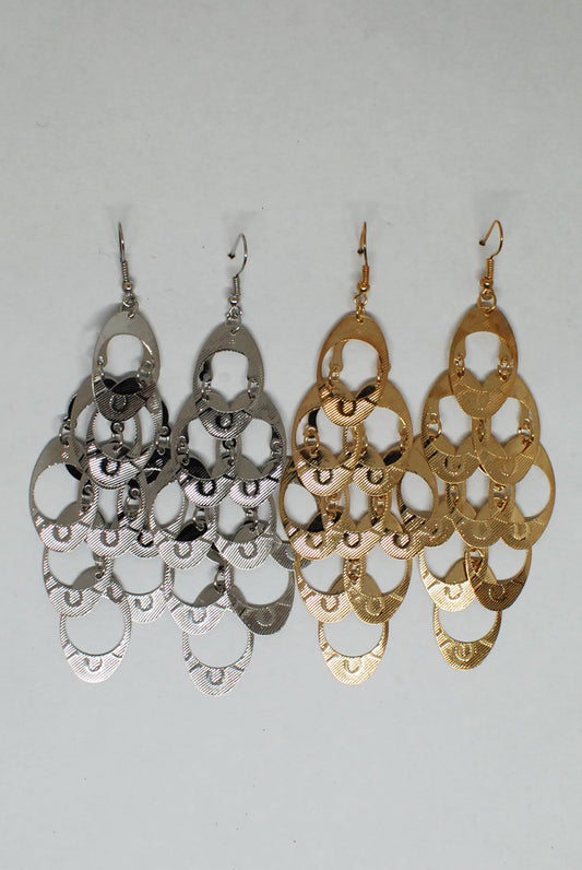 Lightweight Chandelier Oval Design Earrings