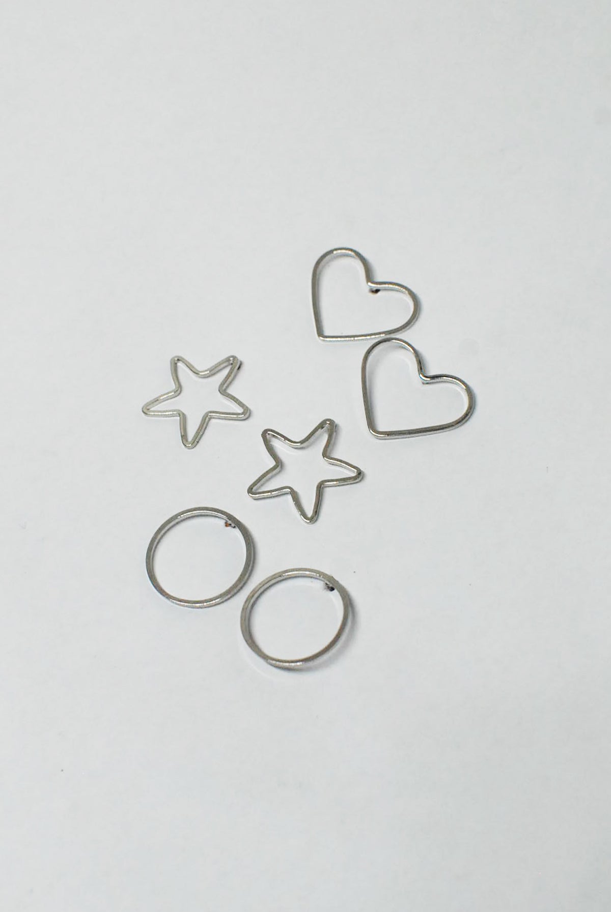 Fine Silver Shape Stud Earrings