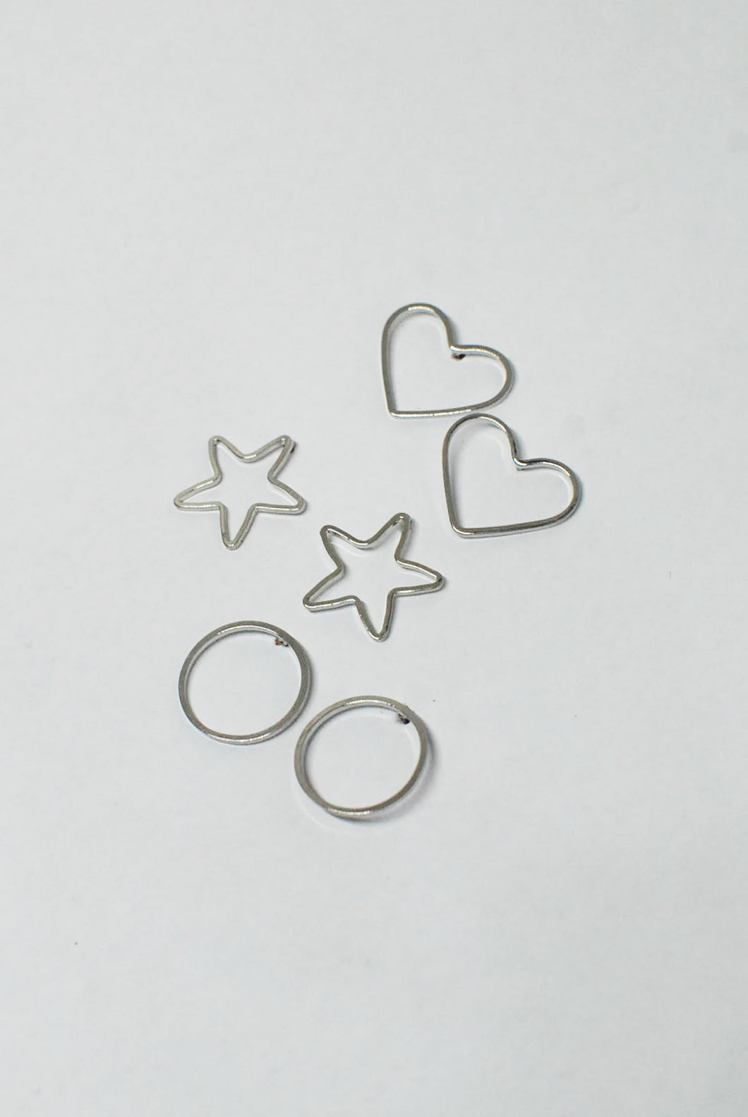 Fine Silver Shape Stud Earrings